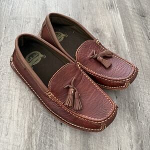 CABELA’S Slip-On Driving Shoes Brown Moccasin Slipper Leather Mens Sz 9.5 D